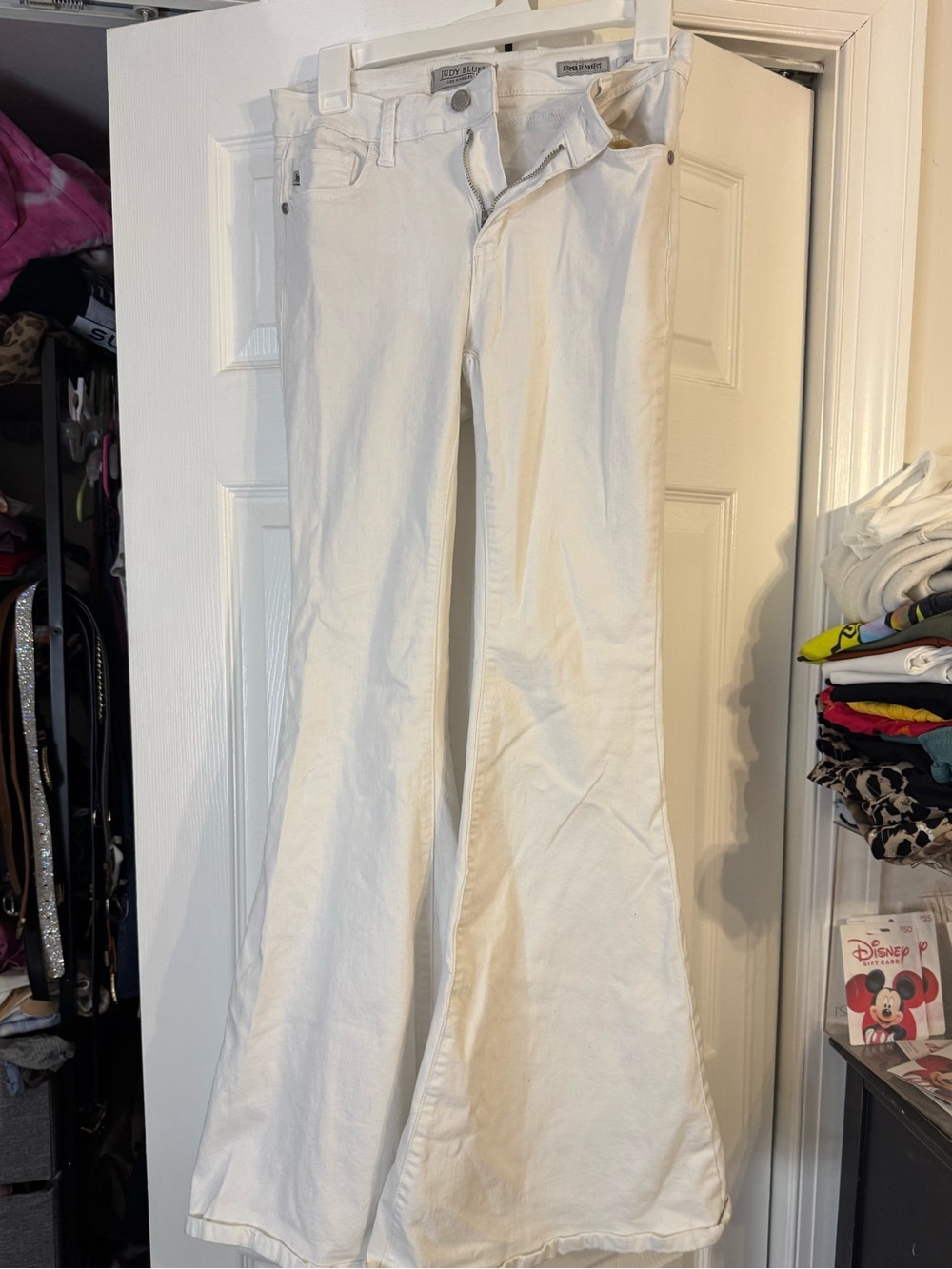 Judy Blue White Flare Jeans - High-Rise Wide Leg